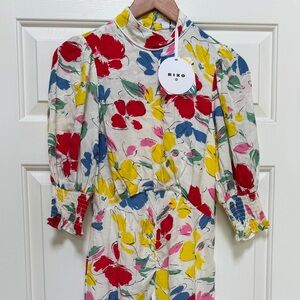 Colorful Floral Midi Dress RIXO size 2